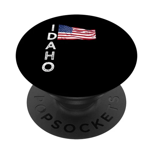 RALLY ROUND THE AMERICAN FLAG USA IDAHO IDAHO Sun Valley Boise Monarch Butterfly Huckleberry Potato PopSockets Adhesive PopGrip