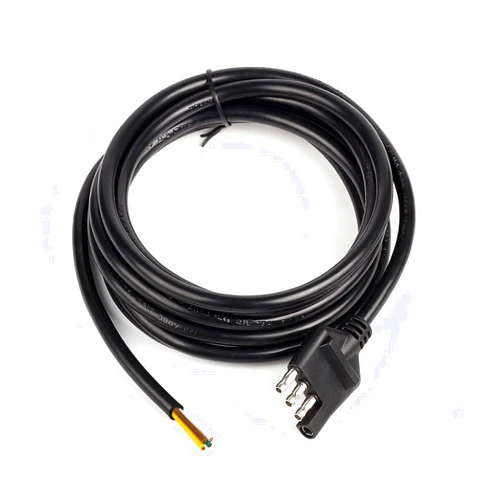 WOFTD 4-Way Trailer Wiring Harness with 9 ft Wires 4-Pin Trailer Wiring Jacketed Cable 4 Flat Trailer Wire Extension Connector - 9 ft
