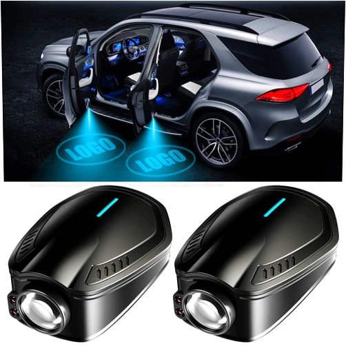SPOBODY Car Door Lights,Door Lights Logo Projector Rechargeable,Car Door Projector Lights,HD Car Welcome Light for Cars Use at Night 2pcs. (for F-OO-RD)
