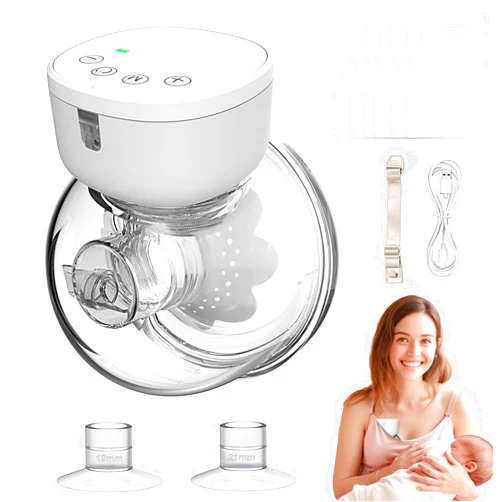 PAISHENKEJI Hands Free Breast Pump - Breast Pump, Wearable Breast Pump with Smart Display, Electric Breast Pump of 3 Modes & 9 Levels, Low Noise Wireless Breast Pump with 19/21/24mm Flanges