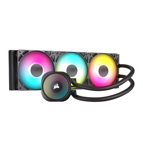 CORSAIR Nautilus 360 RS ARGB Liquid CPU Cooler – 360mm AIO – Low-Noise – Direct Motherboard Connection – Daisy-Chain – Intel LGA 1851/1700, AMD AM5/AM4 – 3X RS120 ARGB Fans Included – Black
