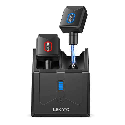 LEKATO Wireless Guitar System with Charging Case,LEKATO 5.8Ghz Audio Bass Guitar Wireless Transmitter and Receiver with 4 Signal Channels Guitar Wireless System For Electric Guitar Bass Electric Instruments