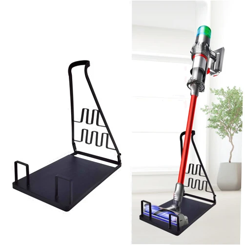 IZSOHHOME No Installation Required-Vacuum Stand,Storage Stand Docking Station Holder,Stable Metal Storage Bracket Stand Holder,Compatible with Dyson, Eureka,Tineco and Most Stick Vacuum(Black)