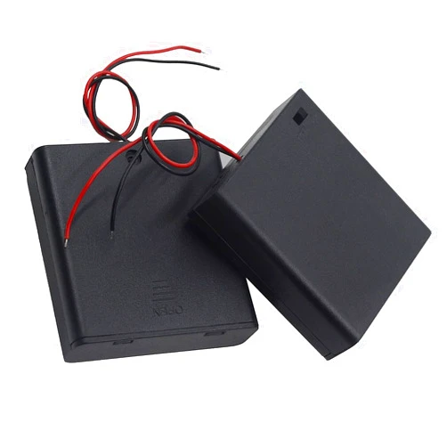 AIMPGSTL 4 AAA Battery Holder with Switch, 2Pcs 6V Battery Holder with Switch, 4X 1.5V AAA Battery Holder Case and ON/Off Switch