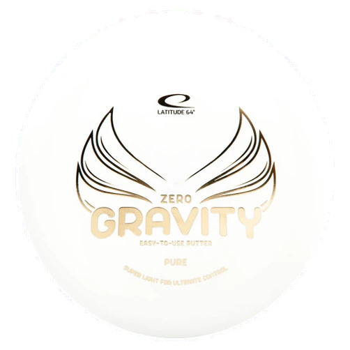 LATITUDE 64° GOLF DISCS Latitude 64 Zero Gravity Pure | Disc Golf Putter | Floats in Water | Straight-Flying & Lightweight | Beginner Disc Golf Discs | Grippy Base Plastic | Made for Putt & Approach Shots | 120-130g