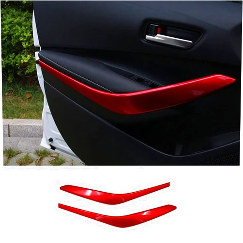 BOYUER for Toyota Corolla 2020 2021 2022 2023 2024 2025 2026,2019-2025 Corolla Hatchback ABS Inner Door Armrest Handle Bowl Frame Cover Interior Decoration Trim Accessories,NOT for Cross (Wine Red)