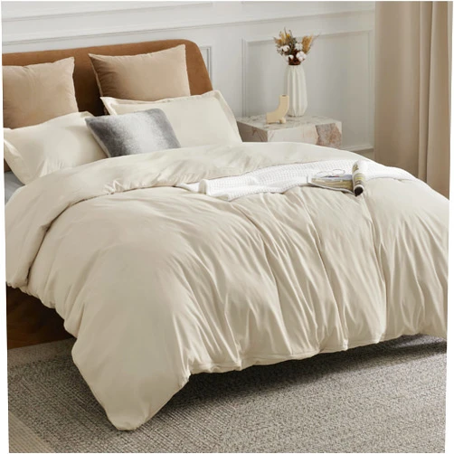 Bedsure Duvet Cover Oversized King Size - Soft Double Brushed Bedding Set for Kids & Adults, Zipper Closure, 3 Pieces, Includes 1 Duvet Cover (120