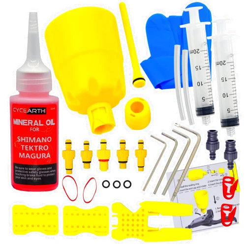 CYCEARTH Bicycle Bleed Kit for TEKTRO TRP Hydraulic Brakes 60ml Mineral Oil Fluid Bike Bleeding Tool