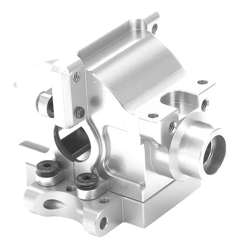 Dilwe Petrol Truck Gear Box, RC Metal Gear Box Metal Gearbox Cover Shell Differential Housing for 1/10 HSP RC Car for Thanksgiving Day for Gift for 14+ Kid(Silver)