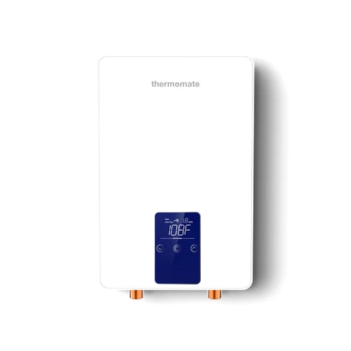 Thermomate Tankless Water Heater Electric for Sink Faucet, thermomate 6000W 208~240V Point of Use Instant Hot Water Heater with Digital Display, Self-modulating, & Overheating Protection, 1.07GPM at 35°F Rise