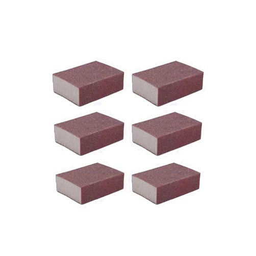 Liyafy Sponge Emery Cloth Sandpaper Blocks Buffing Diamond Polishing Pads Hand Sanding Tool 6pcs (220 Grit)