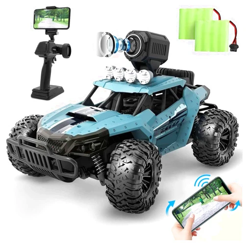 DEERC RC Cars DE36W Remote Control Car with 1080P HD FPV Camera, 1/16 Off-Road High Speed Monster Trucks for Kids Adults 60 Min Play