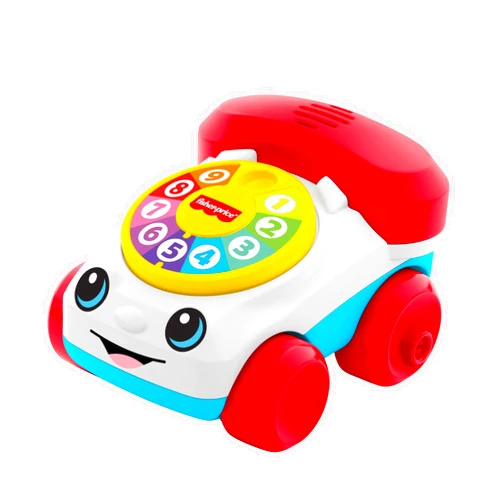 Fisher-Price Baby Toy Chatter Telephone Vehicle Push-Along with Sounds for Crawling Developmental Play Infants Ages 6+ Months