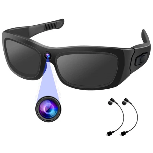 YYCAMUS Sunglasses Camera HD 1080P Bluetooth Sunglasses Sport Action Glasses Camera Video Camera Glasses with Earphones and UV Protection Polarized Lens for Outdoor, Travel