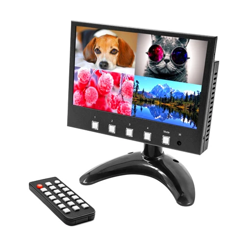 MT-VIKI 4K Multi Camera Video Mixer Switcher w/7'' LCD Display, 4X HDMI Inputs & 1 HDMI Output & USB 3.0 Output Recorder, Monitor for Tiktok, YouTube, Ins