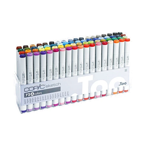 Too Copic Sketch Markers: 72 Color Set A