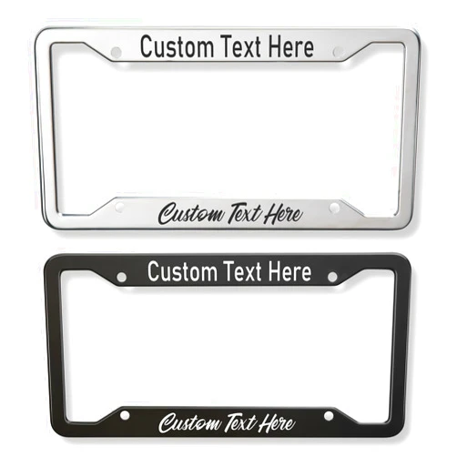 HOPELF Stainless Steel Custom License Plate Frame - Rust-Proof Metal Car License Plate Holder for Front or Rear - Automotive Exterior Car Accessories for Women and Men - Including Screws (Sliver)