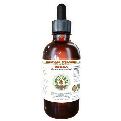 Hawaii Pharm Senna Alcohol-Free Liquid Extract, Senna (Senna Alexandrina) Dried Leaf Glycerite Natural Herbal Supplement, Hawaii Pharm, USA 2 fl.oz