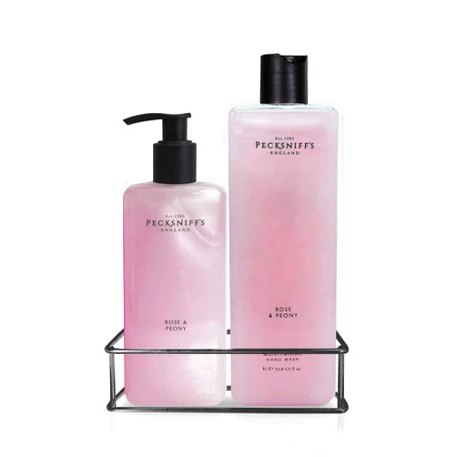 Pecksniff's Classic Moisturizing Hand Wash 500ml Set with 1L Refill (Rose & Peony)