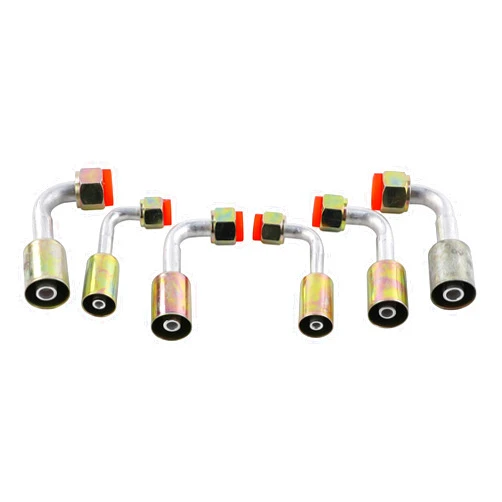 Wisepick 6PCS Air Conditioning #6#8#10 AC Fitting Set Female Oring Beadlock 90 Degree