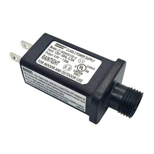 Dirduaid 4.5V 1A LED Controller LED Transformer Class 2 Power Supply, IP44 Waterproof Low Voltage Transformer US Plug for Christmas Light, String Light