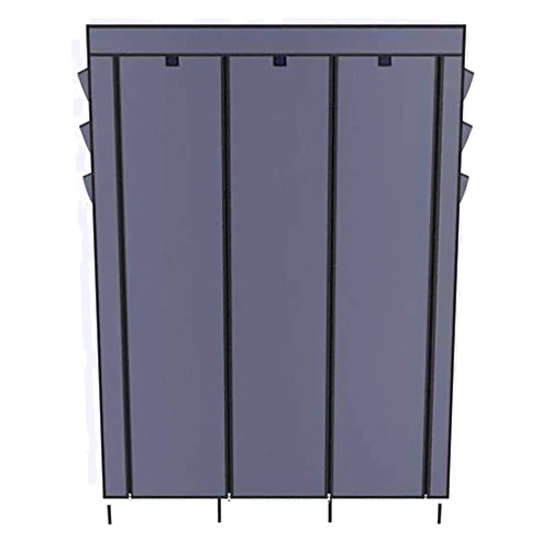 HH Building 69 inch Portable Clothes Closet Wardrobe Storage Organizer with Non-Woven Fabric for Bedroom Quick and Easy to Assemble High-Leg Non-Woven Cloth Wardrobe with Zipper Closure