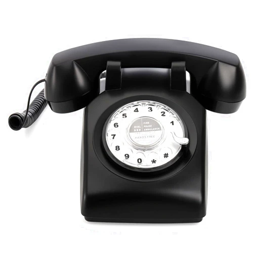 Dicunoy Retro Rotary Dial Telephones, Vintage Old Telephone for Landline, Black 1960's Classic Style Corded Landline Phones for Home, Office, Farmhouse Deco