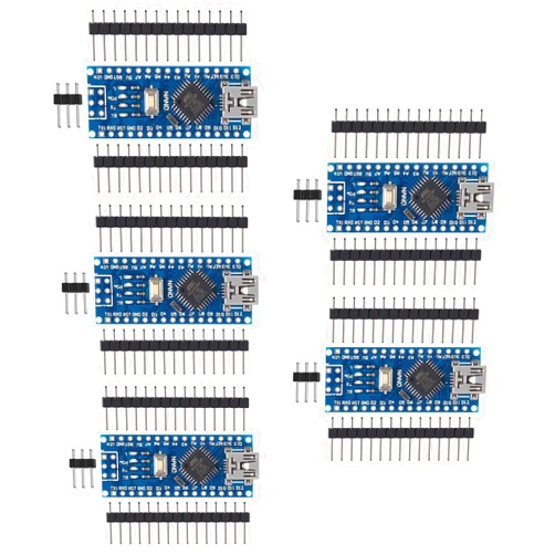 DWEII 5PCS Mini Nano V3.0 ATmega328P 5V 16M Mini USB Microcontroller Board Compatible with Arduino Nano V3.0