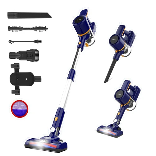 Powaert Cordless Vacuum Cleaner, 6-in-1 Versatile Powerful Cordless Stick Vacuum, 6-Cell Rechargeable Vacuum Cleaner Cordless, Vacuum Cleaner for Home Pet Hair N7S (Indigo)