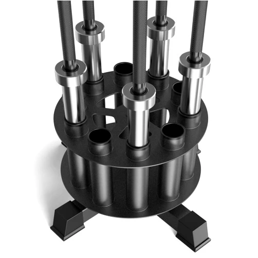 EVERYMATE Vertical Barbell Rack - Heavy-Duty Steel Organizer, Barbell Holder Floor Stand, Fits 2