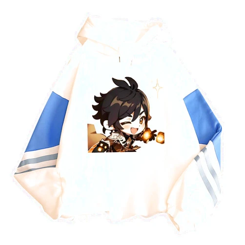 IMPRESSWIT Genshin Impact Hoodies Zhong Li Oversized Sweatshirt for Men/Women Hot Game Clothes