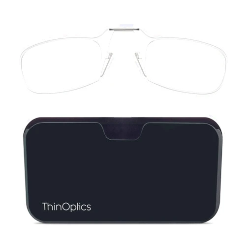 ThinOptics Universal Pod Case + Rectangular Reading Glasses