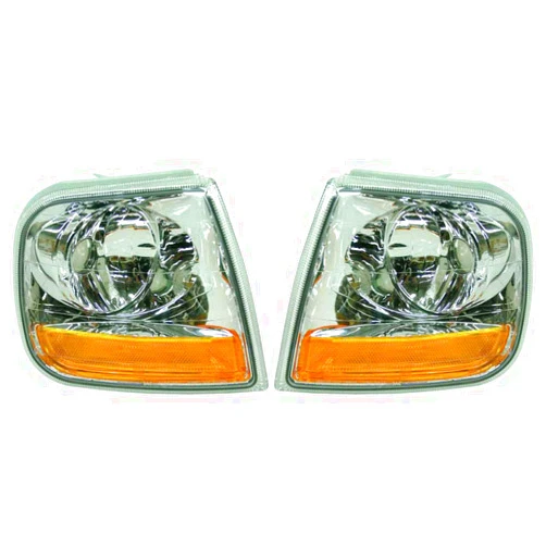 CarLights360 For Ford F-150 Signal Corner Light 2001 2002 2003 Pair Driver and Passenger Side Replaces FO2520170 + FO2521170