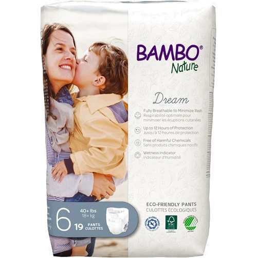 Bambo Nature Premium Training Pants - French/English Packaging, Size 6, 19 Count