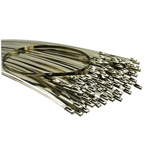 Proyatech Heavy Duty Metal Zip Ties UV Resistant Stainless Steel Zip Ties 11.8 Inch 100pcs Self-Locking Zip Ties For Fence Exhaust Pipe Outdoor （White 11.8inch)