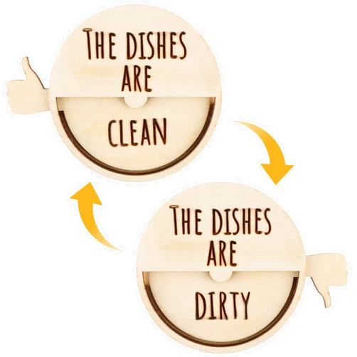 Tip perk Dishwasher Magnet Clean Dirty Sign | Clean Dirty Magnet for Dishwasher | Dishwasher Accessories | Dirty Clean Dishwasher Magnet | Clean and Dirty Magnet Sign | Dirty Clean Dishwasher Magnetic Slider