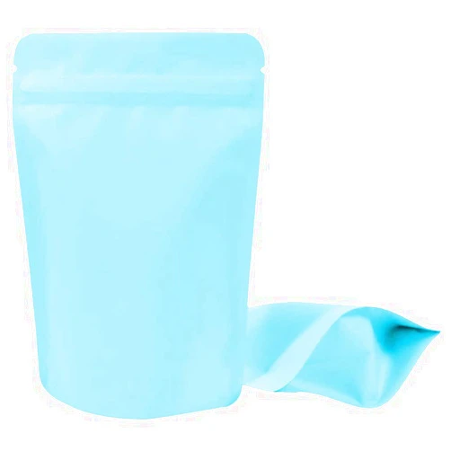 UCOFFEE 100 Pieces Mylar Bags - 4x6 Inches Mylar Food Storage Bags Resealable Foil Pouch Bags Stand Up Ziplock Bag Bulk Food Storage Bag (Blue)