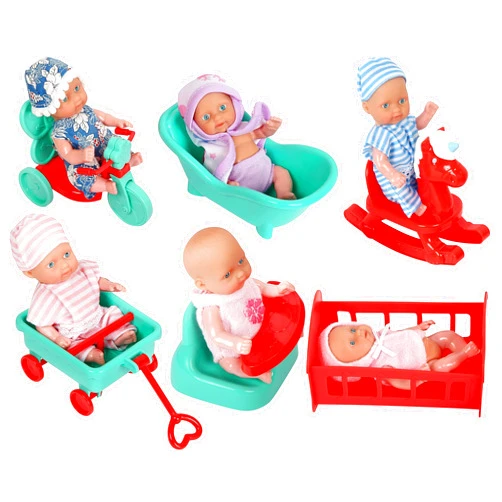 fash n kolor, 6 Mini Doll Set - 5