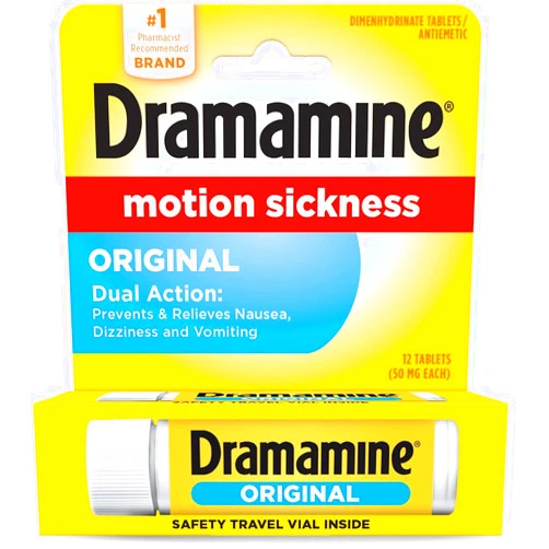 Dramamine Original Formula - 12 ct, Pack of 4