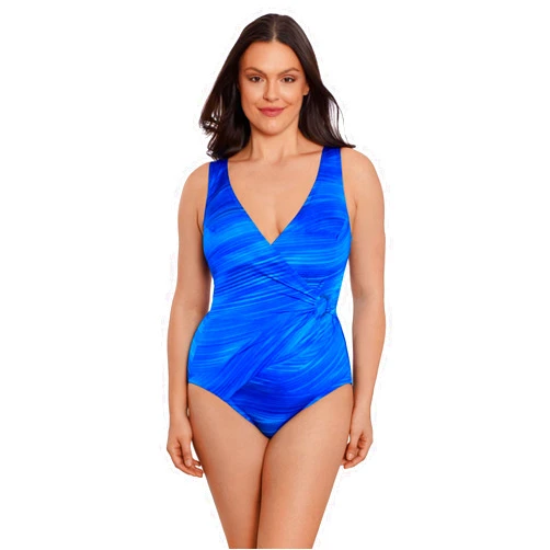 Longitude Women's Swimwear Ring Surplice Soft Cup One Piece Swimsuit