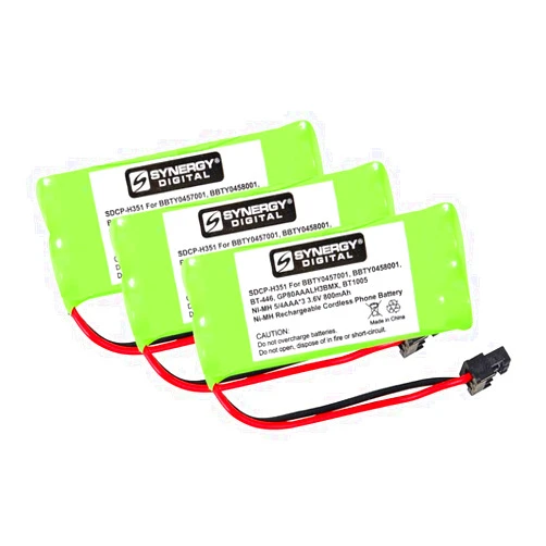 Synergy Digital Cordless Phone Battery, Compatible with Uniden DECT 1588 Cordless Phone Battery Combo-Pack includes: 3 x SDCP-H351 Batteries