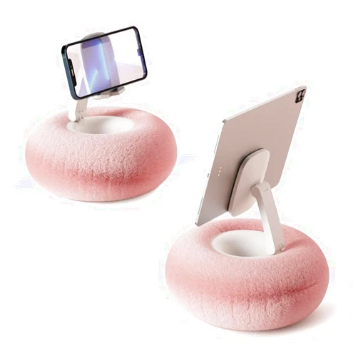 NKV Tablet Stand Pillow, for Lap, Bed and Desk -Tablet Soft Pad Dock Compatible with Phone/Tablet, iPad, iPhone, Samsung, Google, Kindle, E-Reader, Pink