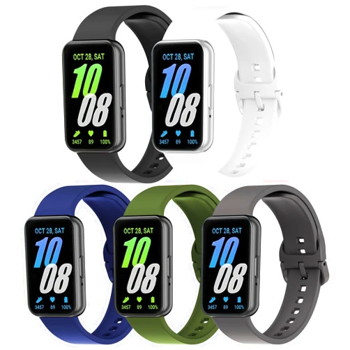 Wizvv 5 Pack Silicone Band Compatible with Samsung Galaxy Fit 3, Soft Adjustable Sport Breathable Replacement Watch Strap Loop for Galaxy Fit 3 SM-R390 Smartwatch Accessories