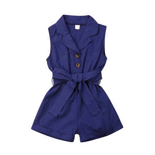 GOOCHEER Toddler Girl Outfit Sleeveless Romper One Piece Jumpsuit Bodysuit Playsuit Summer Clothes 1-6T
