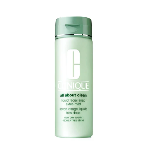 Clinique 3-Step All About Clean Liquid Facial Cleanser Soap For Very Dry To Dry Skin Types, 1 Fl Oz