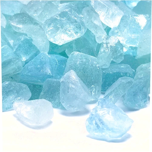 VIVID Heat (5-POUNDS Glacier Ice Premium Indoor & Outdoor Crushed Fire Glass Rock Large 1/2, 3/4 & 1