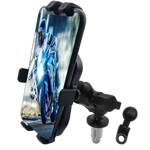 YIMOPART Motorcycle Phone Mount GPS Navigation Bracket Mobile Phone Holder Fork Stem for Suzuki Hayabusa GSX-R 600 750 1000 YZF R1 R6 S1000RR CBR250R 300R Kawasaki NINJA 400