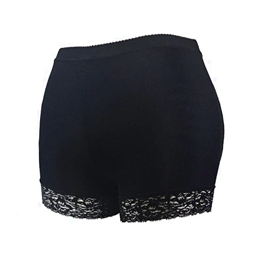 HelloTem Women Lace Padded Seamless Butt Hip Enhancer Shaper Panties Underwear, Black, (US Size 2-4) S