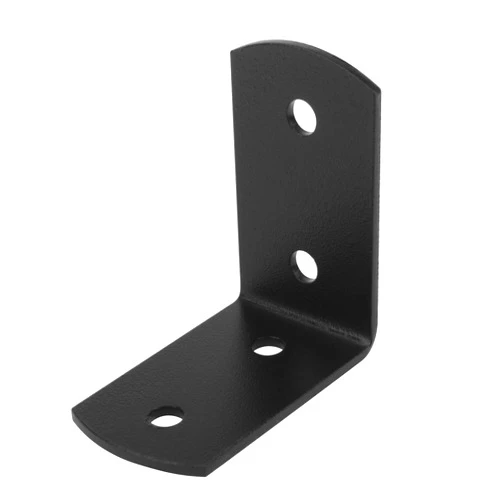 YIDU69Q 20 PCS 2 x 2 x 1-1/8 Inches L Shape Corner Brace, Black Steel 90 Degree Right Angle Bracket Table Corner Shelf Bracket for Wood Furniture Chair Drawer Cabinet, 2mm Thickness
