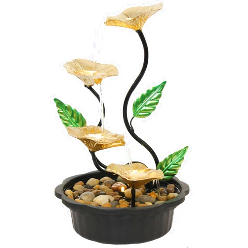 EVXOIJM Desktop Fountain Handicraft Opening Lucky Living Room Bedroom Clubhouse Studio Iron Flowing Water Landscape